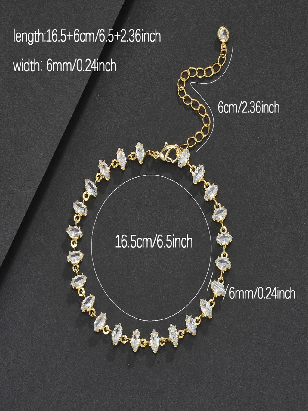 6mm Marquise CZ Bracelet