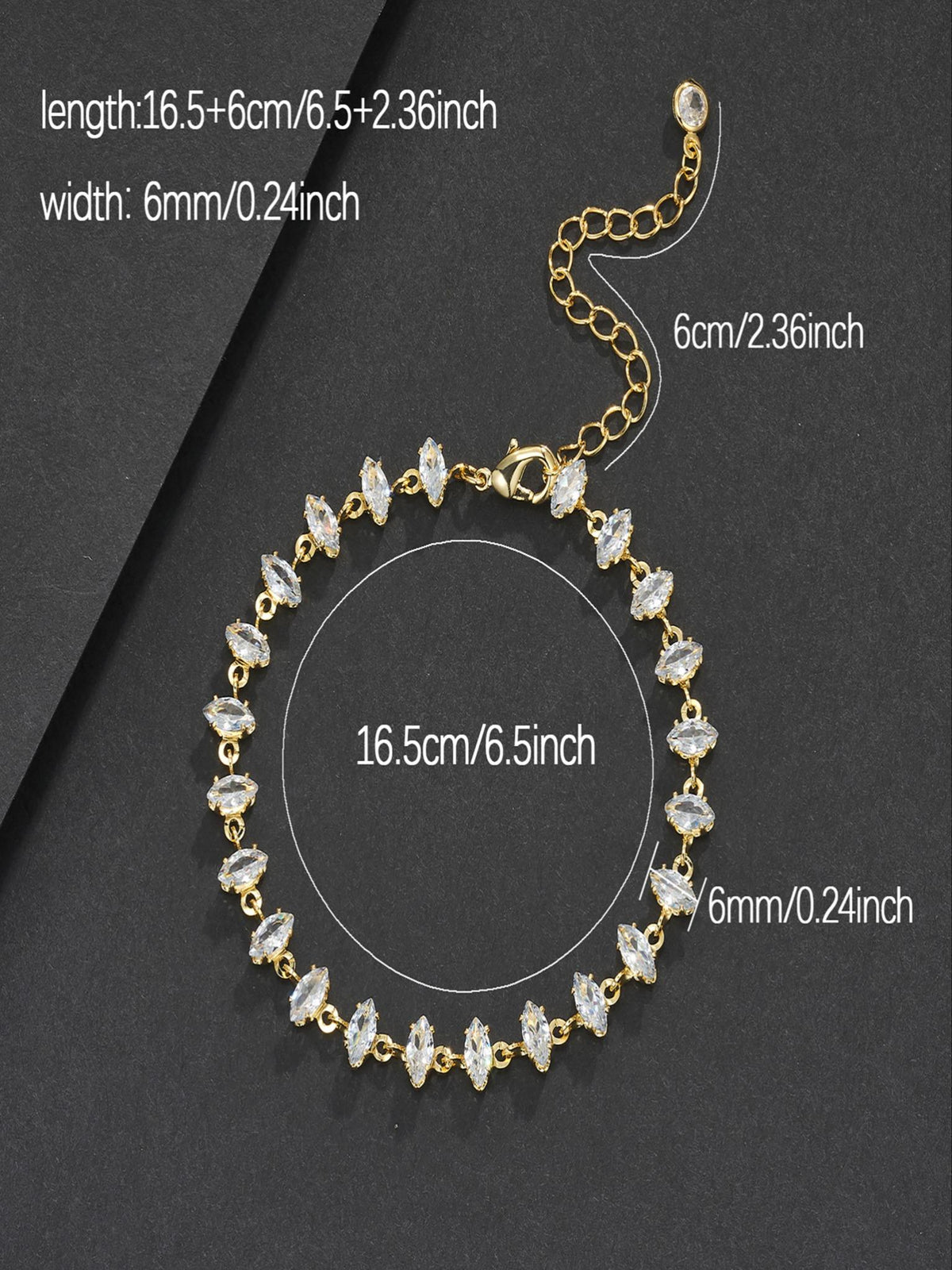 6mm Marquise CZ Bracelet