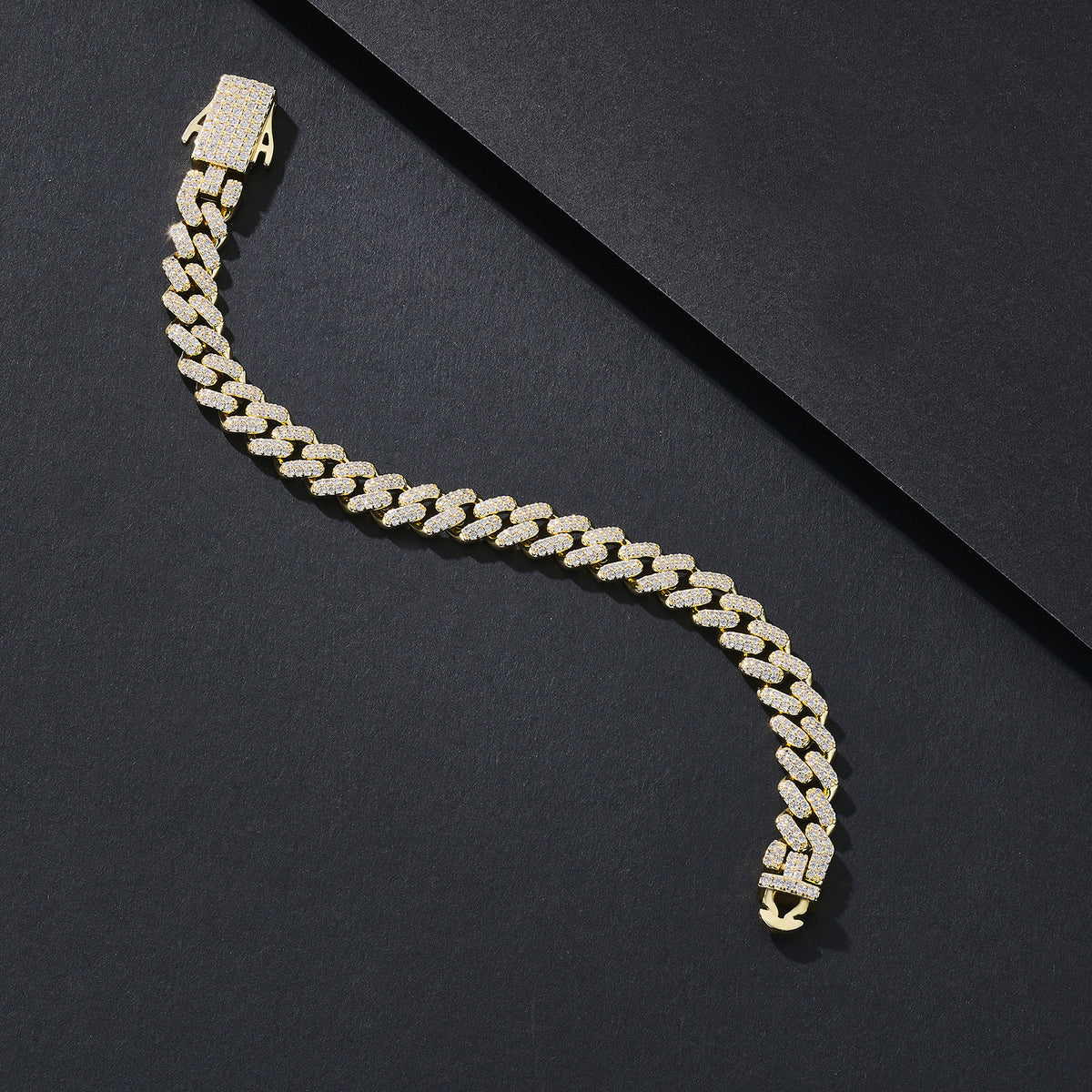 8.5mm Hex-Prong Iced Miami Cuban Bracelet