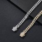 8.5mm Hex-Prong Iced Miami Cuban Bracelet