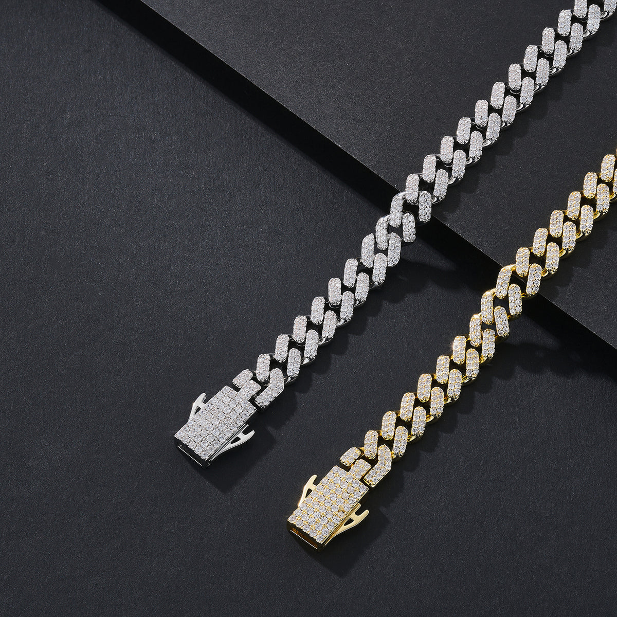 8.5mm Hex-Prong Iced Miami Cuban Bracelet