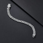 8.5mm Hex-Prong Iced Miami Cuban Bracelet