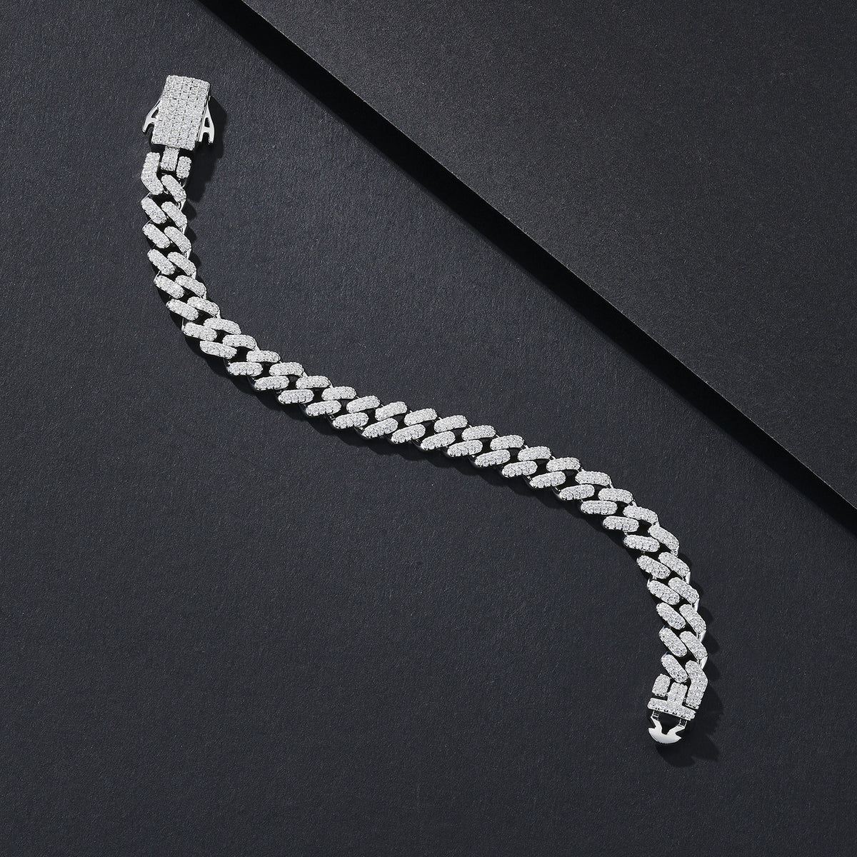 8.5mm Hex-Prong Iced Miami Cuban Bracelet