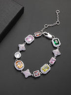Flower Cross Tennis Bracelet
