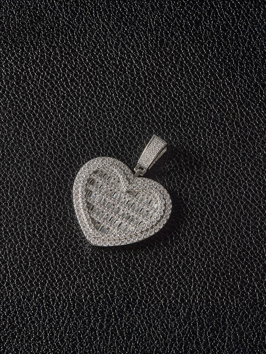 Fully Iced Heart Pendant