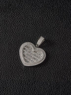 Fully Iced Heart Pendant