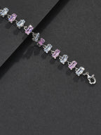 7mm Pink Baguette Bracelet