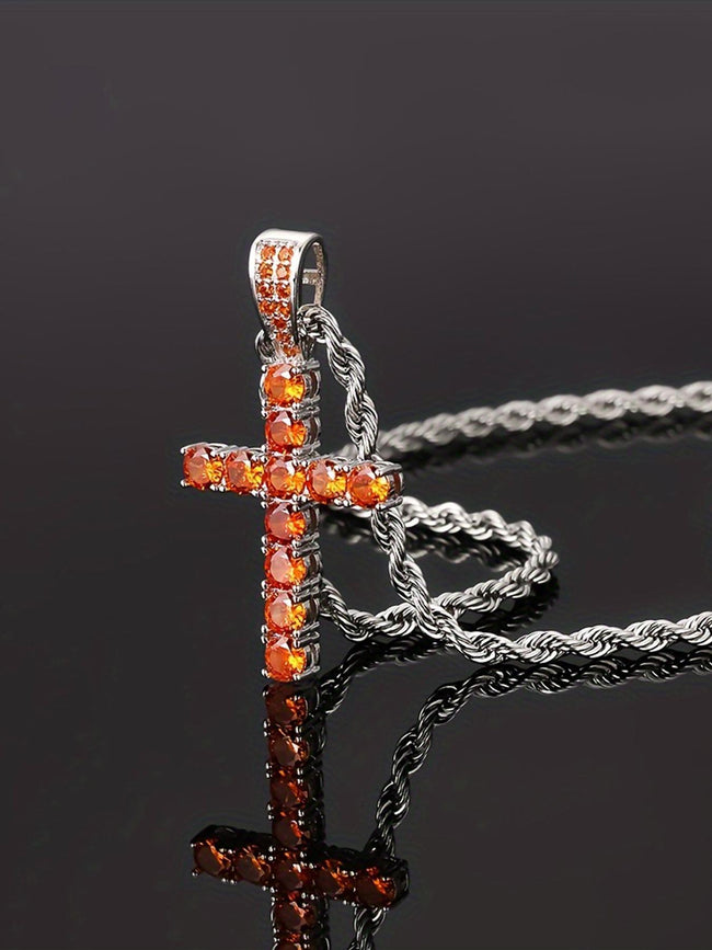 3mm Colored Cross Pendant Main Image