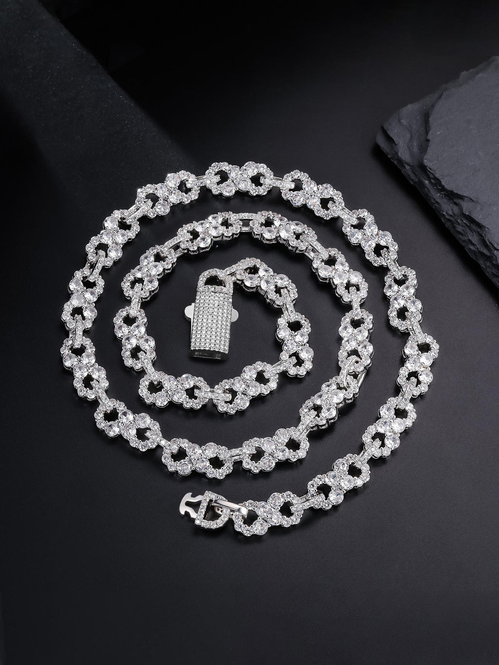 Iced Infinity CZ Cuban Link Necklace
