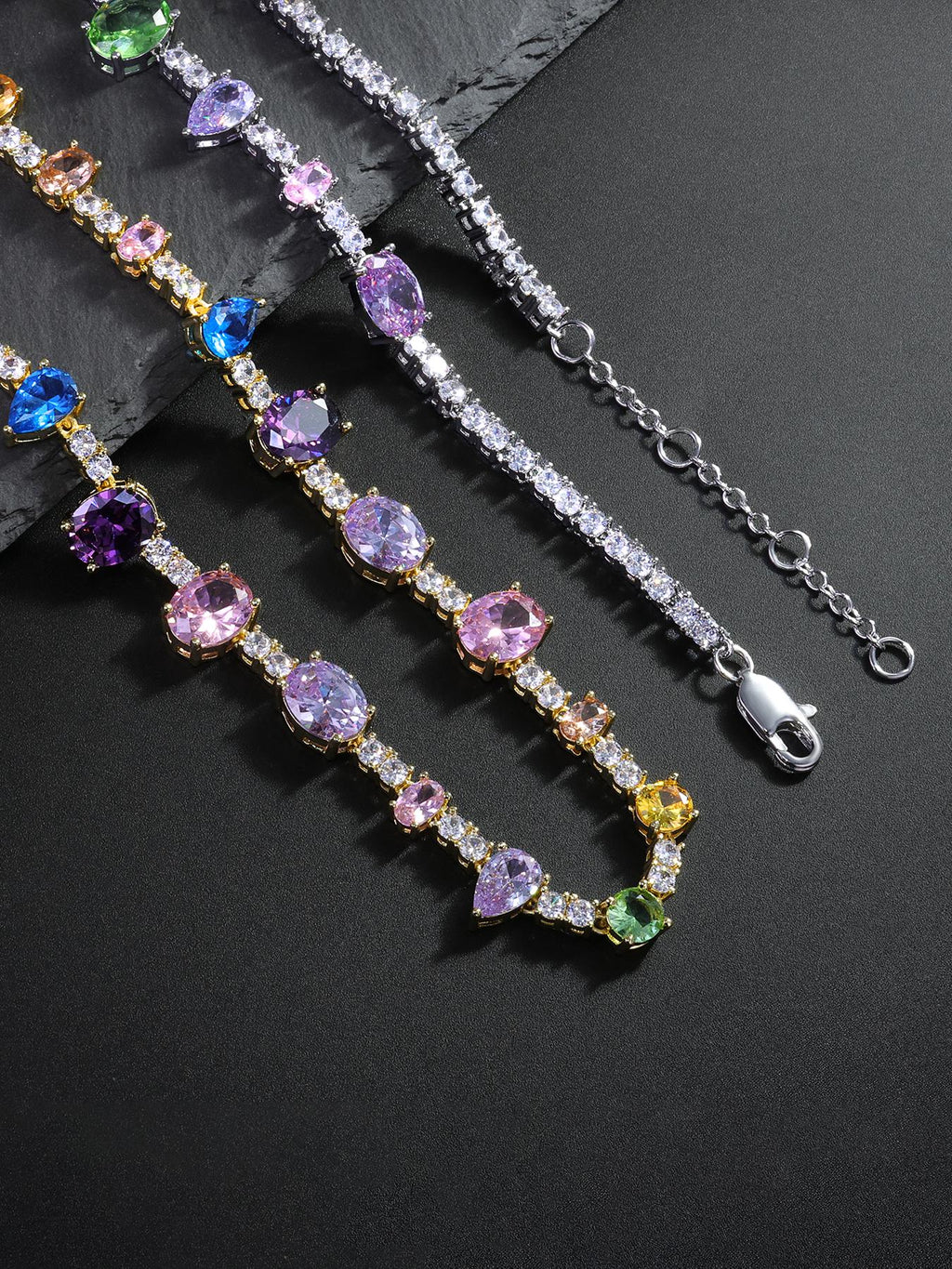 10mm Colored Stone Tennis Chain