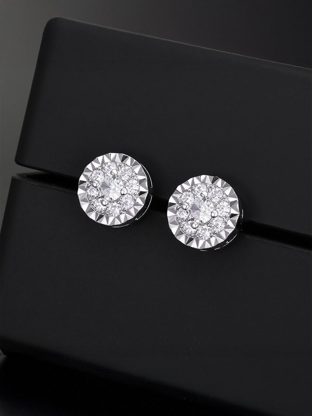 Classic Round CZ Stud Earring Set