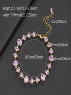 Pink Oval Gemstone Bracelet