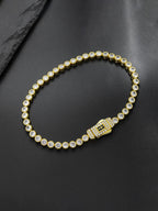 3mm Halo Cross Tennis Bracelet