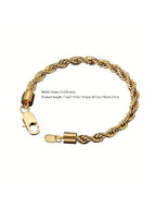 6mm Twisted Rope Chain Bracelet