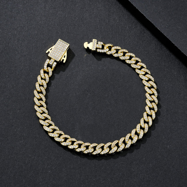 6mm Ultra-Slim Plain Miami Cuban Bracelet Hover Image