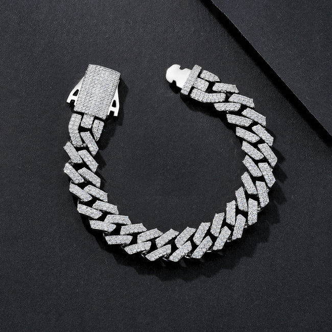 12mm Vintage Plain Miami Cuban Bracelet Hover Image