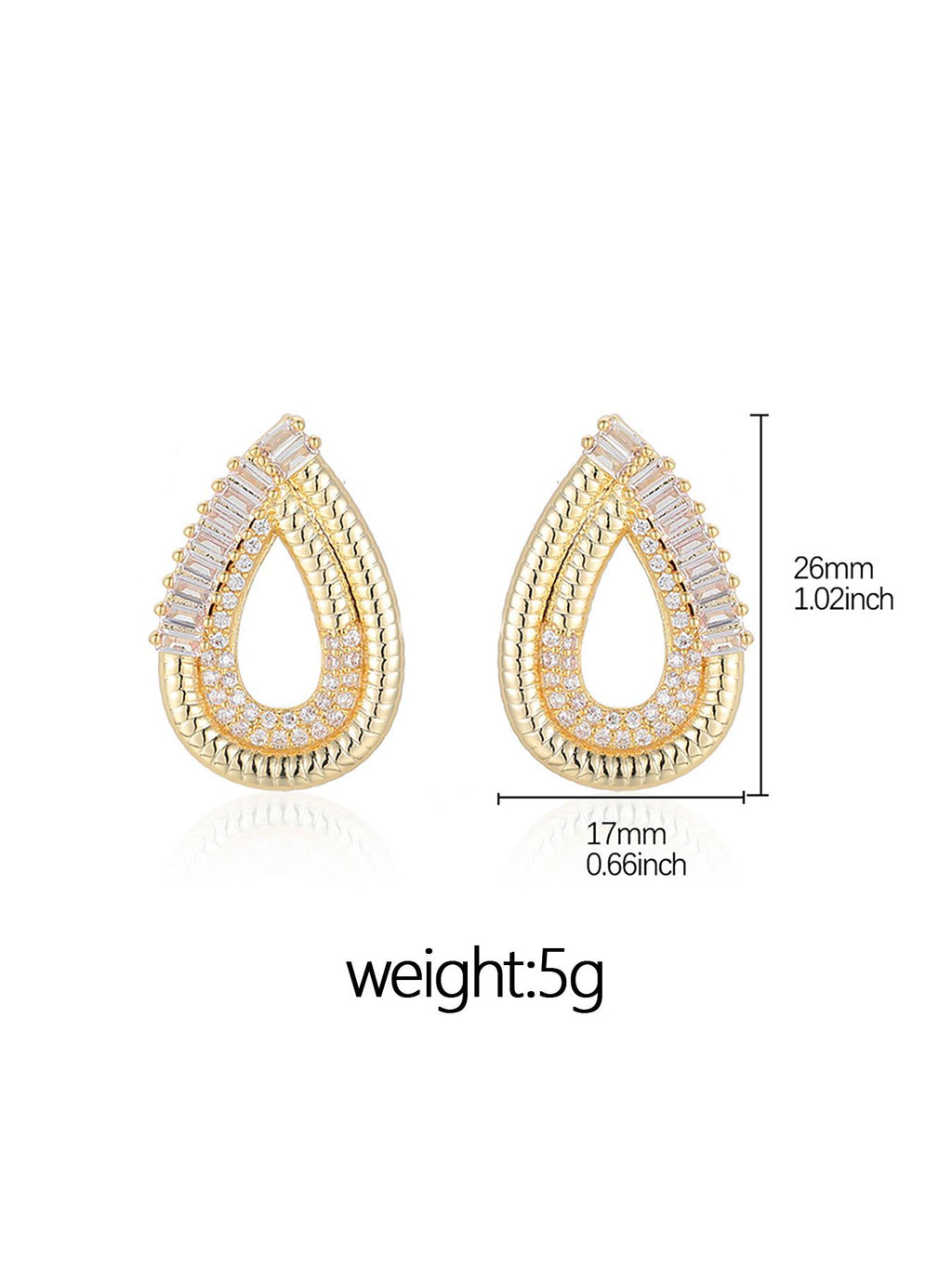 Iced Teardrop Stud Earrings