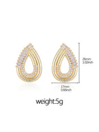 Iced Teardrop Stud Earrings
