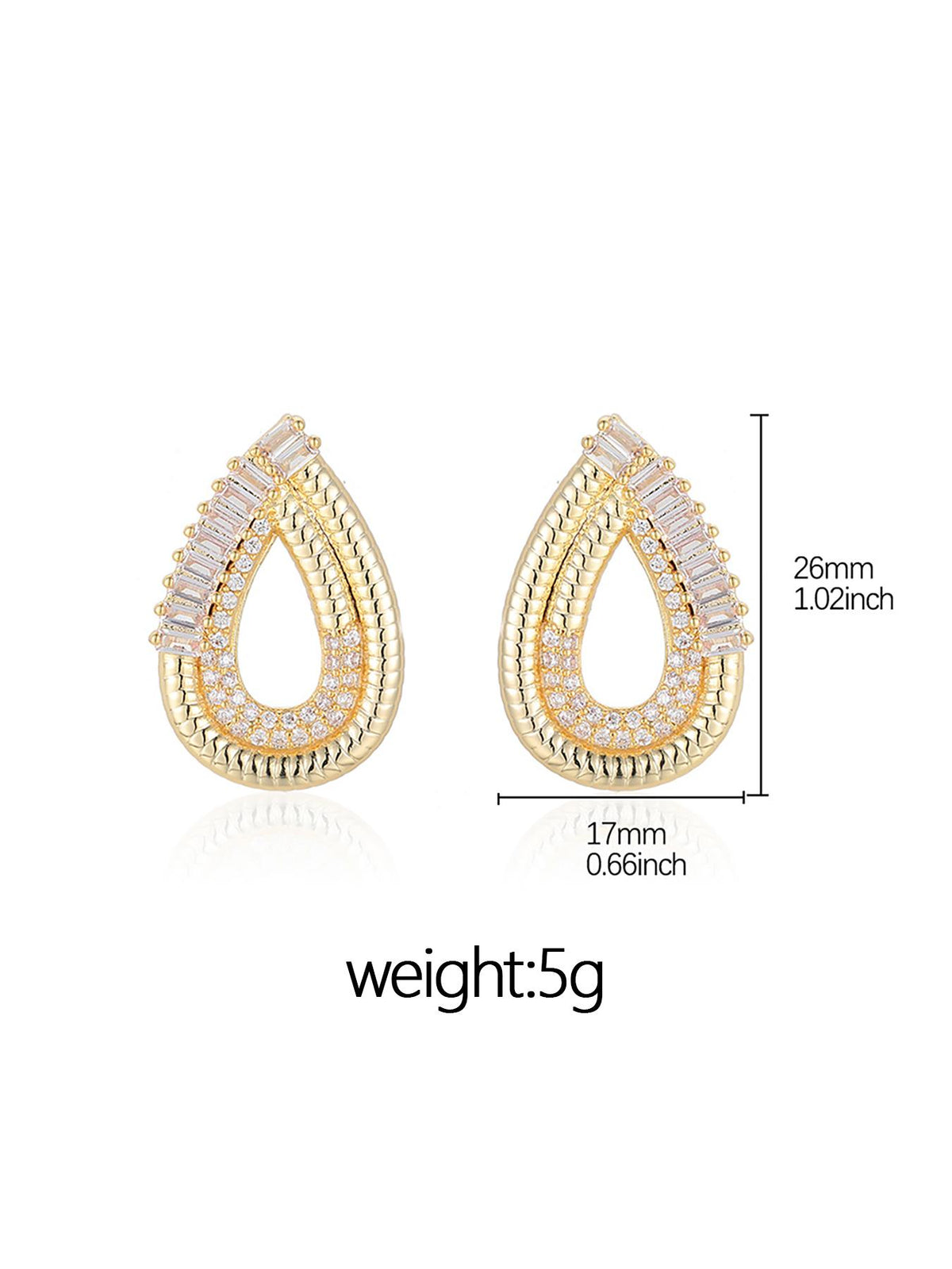 Iced Teardrop Stud Earrings