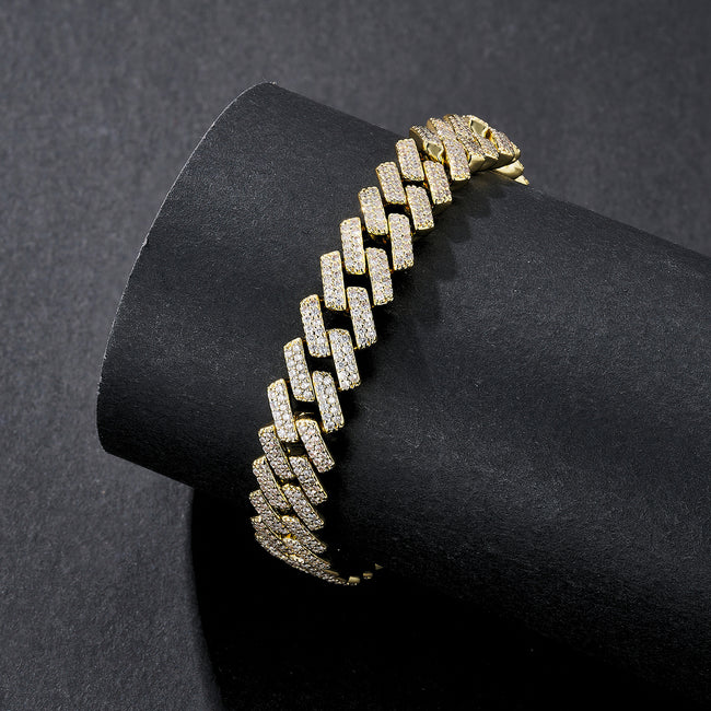 8mm Compact-Link Plain Miami Cuban Bracelet Hover Image