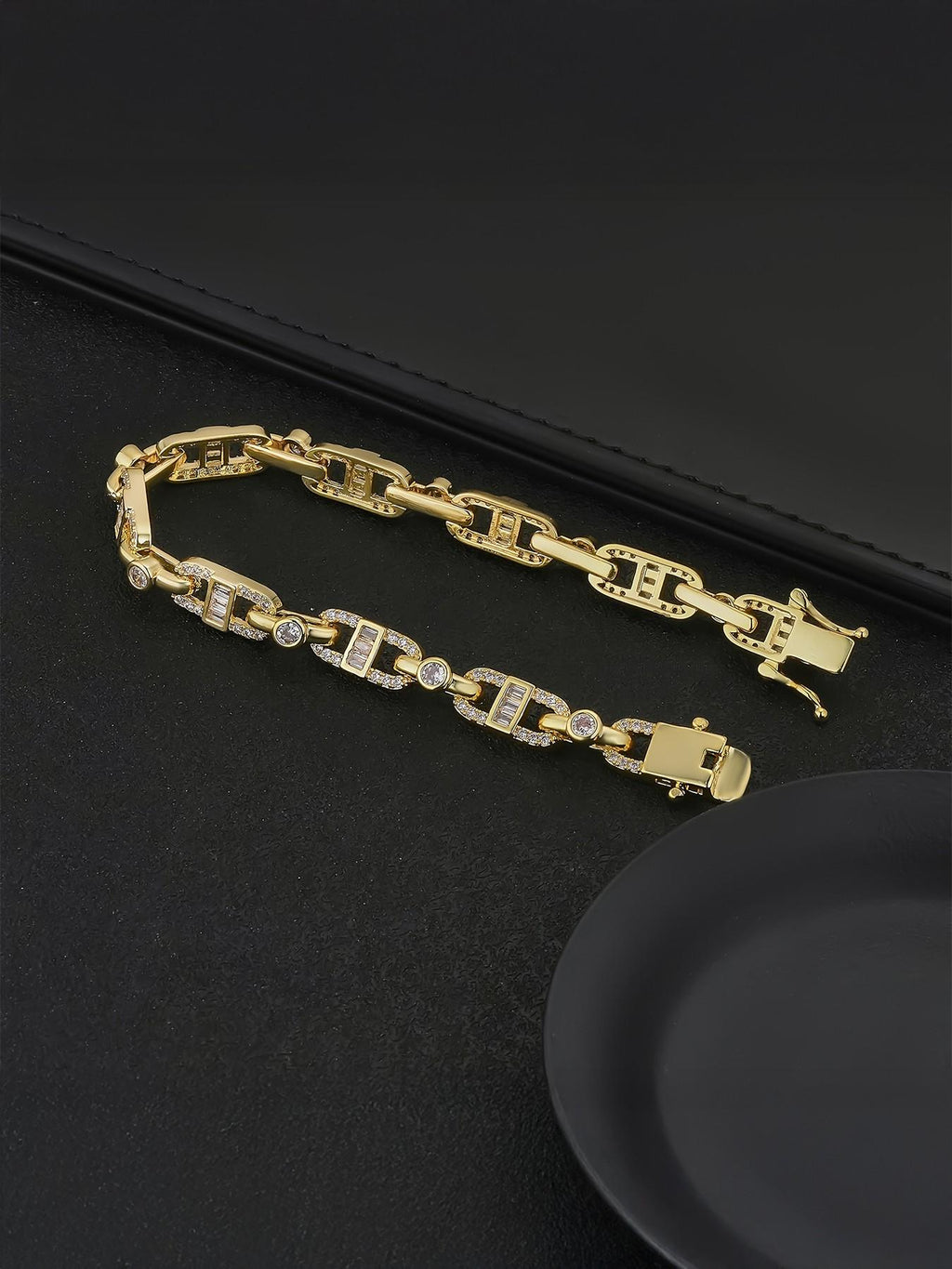 7mm Figure-8 Square CZ Bracelet
