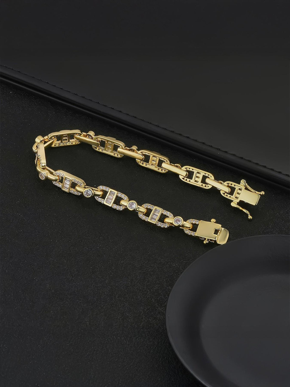 7mm Figure-8 Square CZ Bracelet
