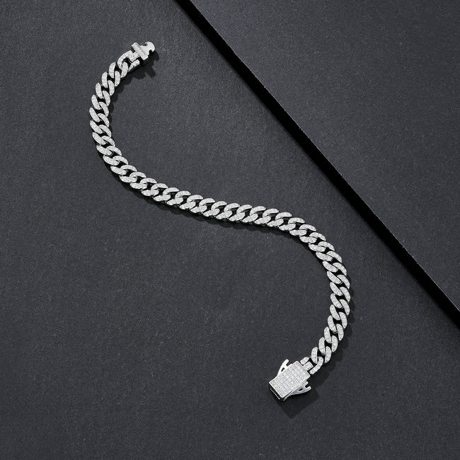 7.5mm Light-Weight Plain Miami Cuban Bracelet Main Image