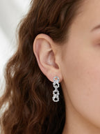 Iced Infinity Drop Earrings