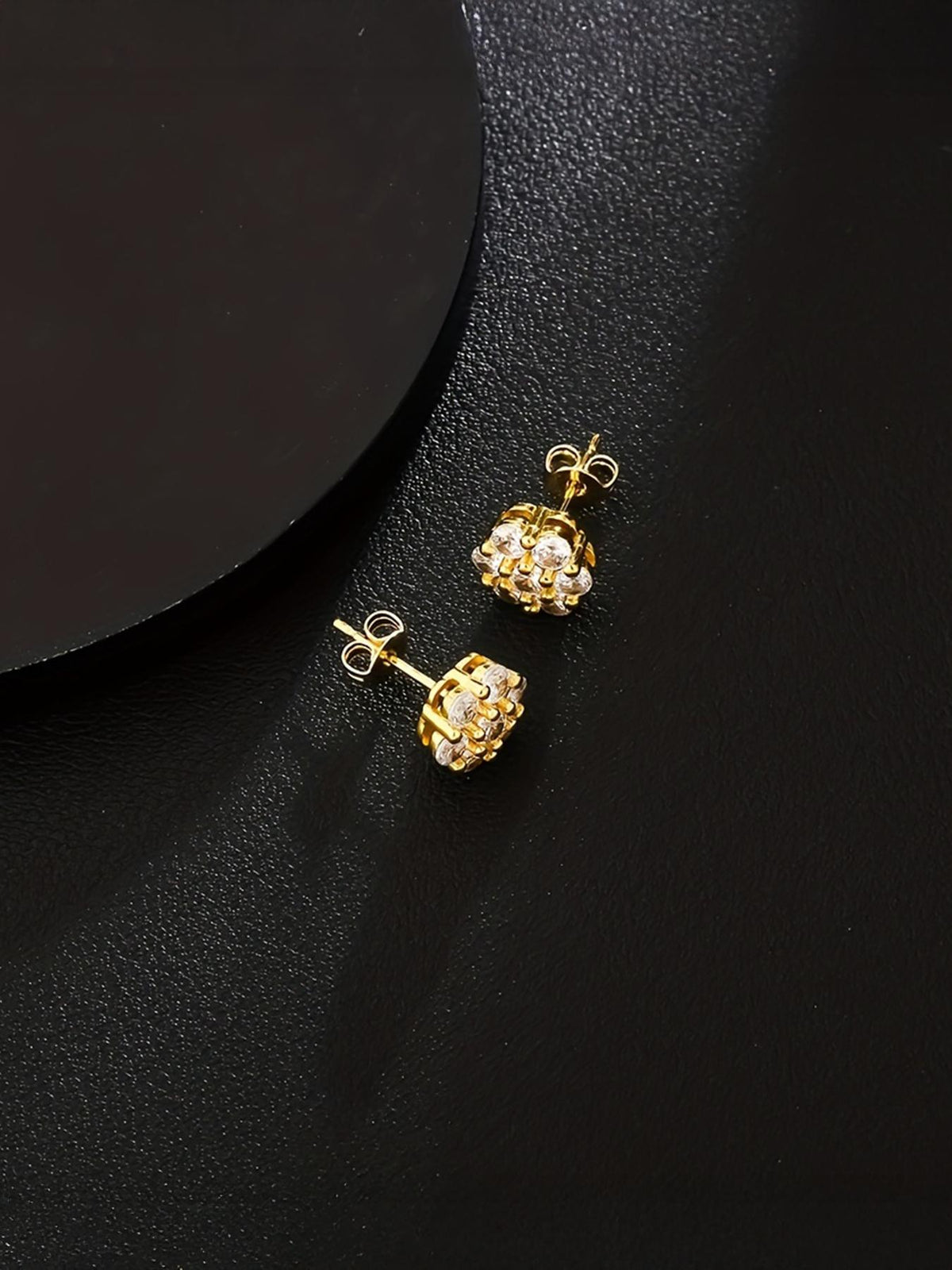 Iced Plum Blossom Stud Earrings