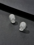 Iced Skull Stud Earrings