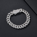 10mm Gloss-Prong Iced Miami Cuban Bracelet