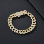 10mm Gloss-Prong Iced Miami Cuban Bracelet