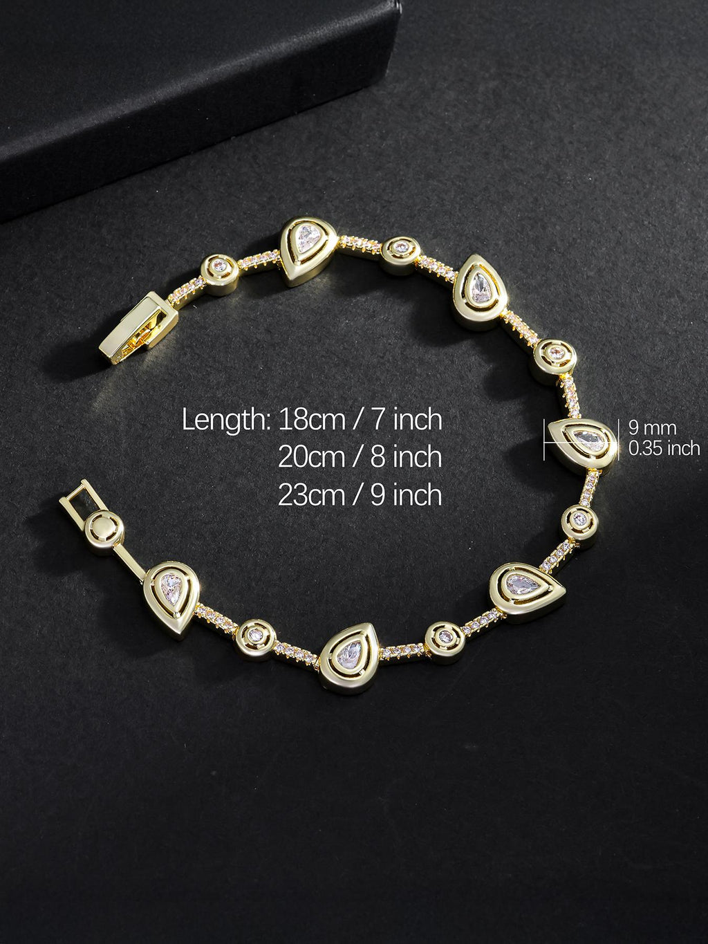 Teardrop Couple CZ Bracelet