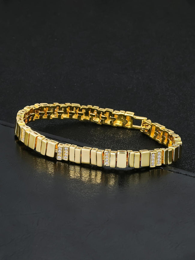 Minimal Cube CZ Bracelet Hover Image