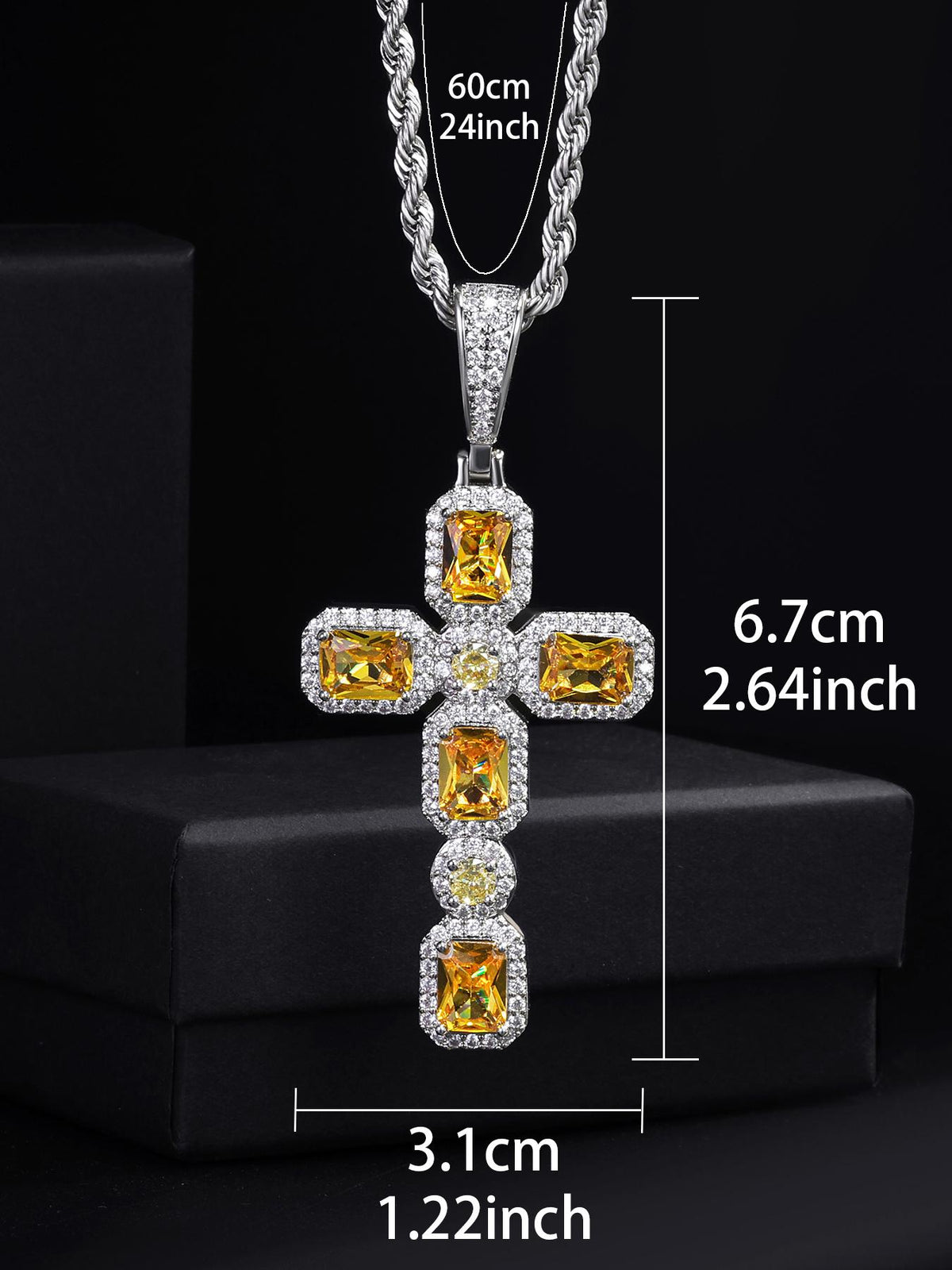 Sugar Cube Cross Pendant