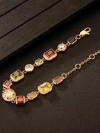 Multicolor Gemstone Link Bracelet