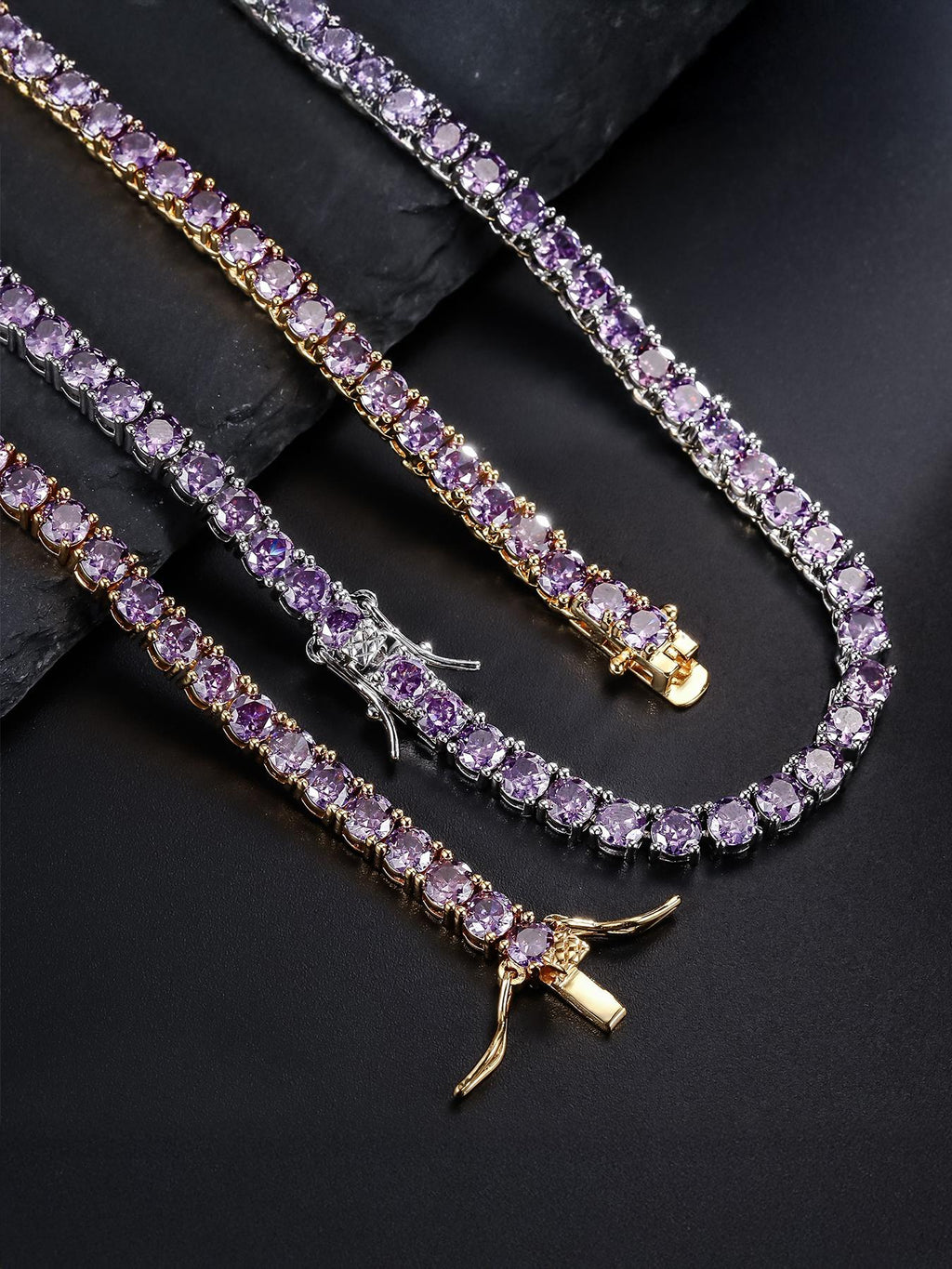 4mm  Orange CZ Tennis Chain