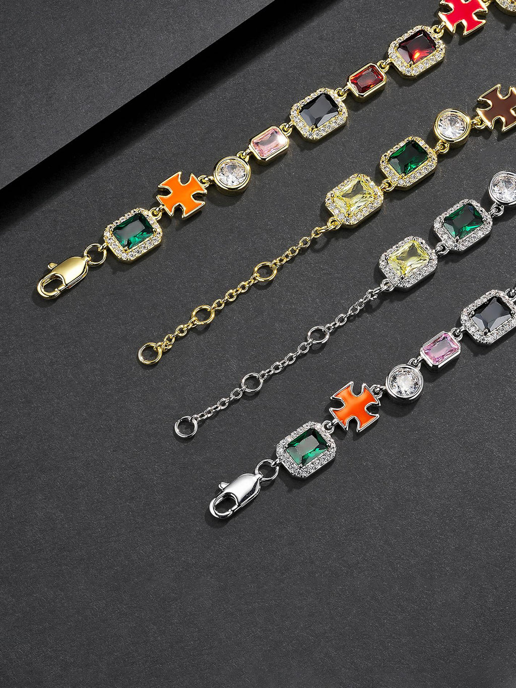 Color Gem Iced Chain