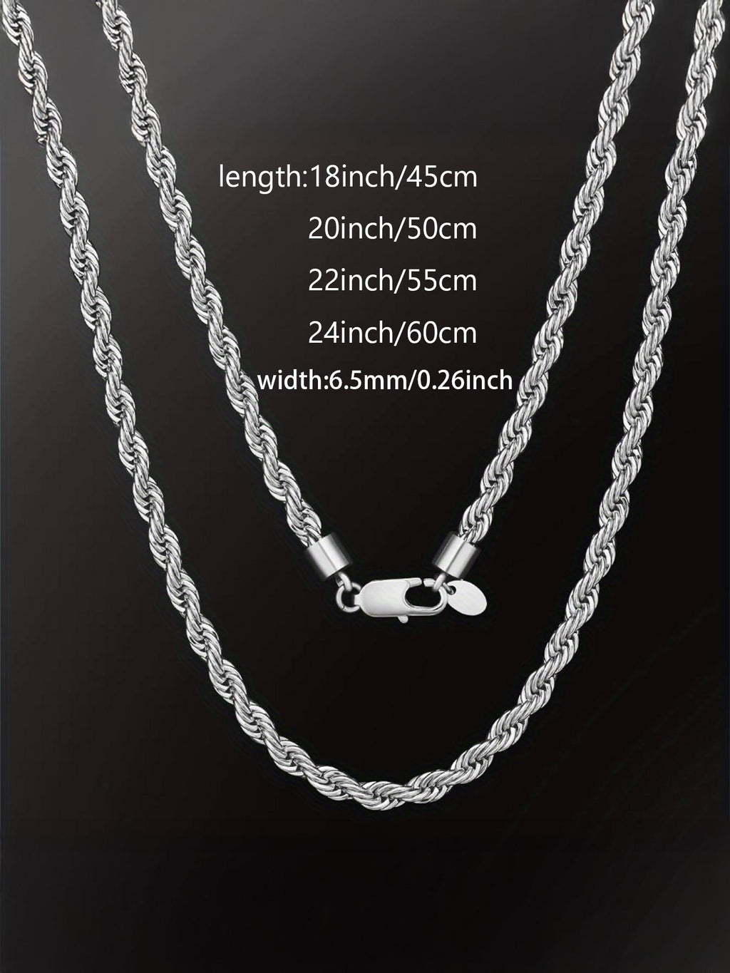 6.5mm Gold Rope Chain