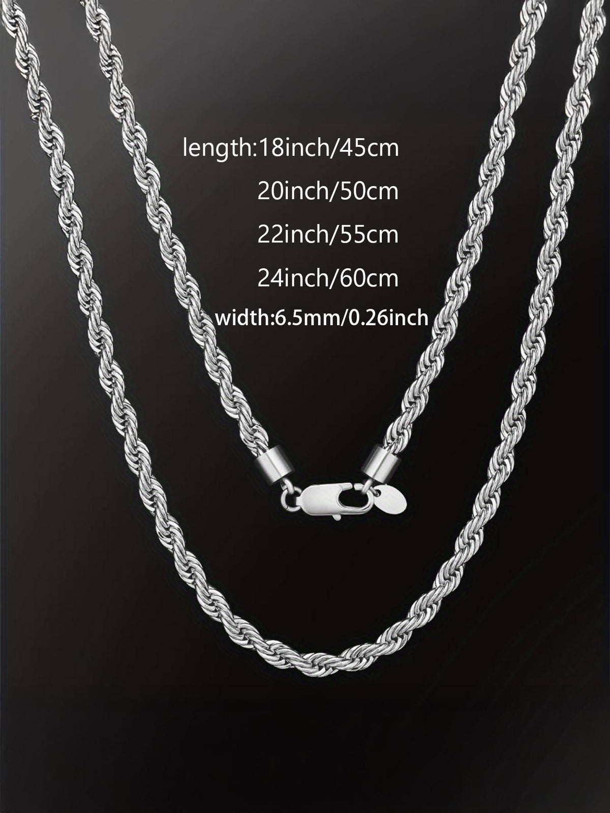 6.5mm Gold Rope Chain
