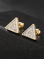 Triangle Iced Stud Earrings