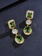 Emerald Green CZ Stud Earrings