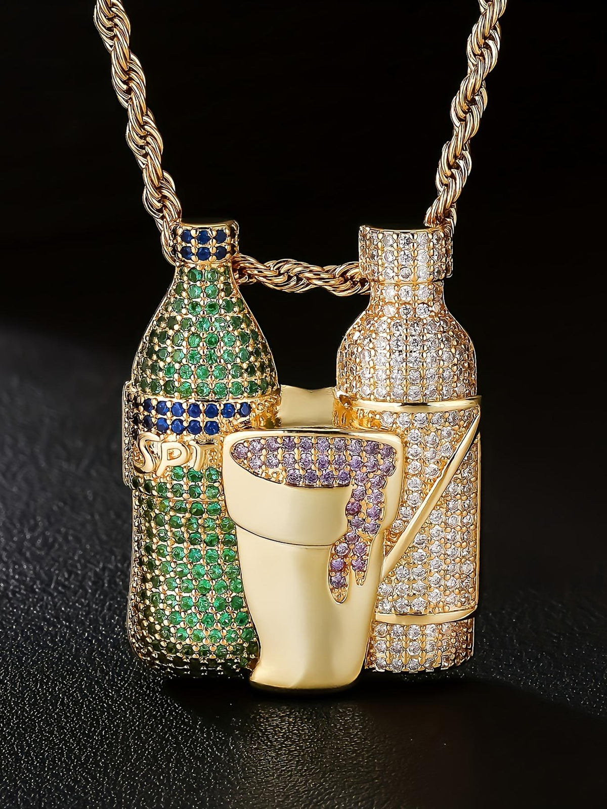 3D Liquor Bottle Pendant