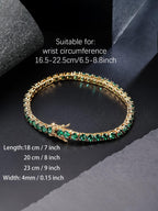 4MM Green Tennis Bracelet