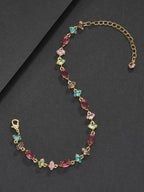 Multicolor Mixed-Cut Gemstone Bracelet