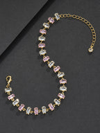 7mm Pink Baguette Bracelet