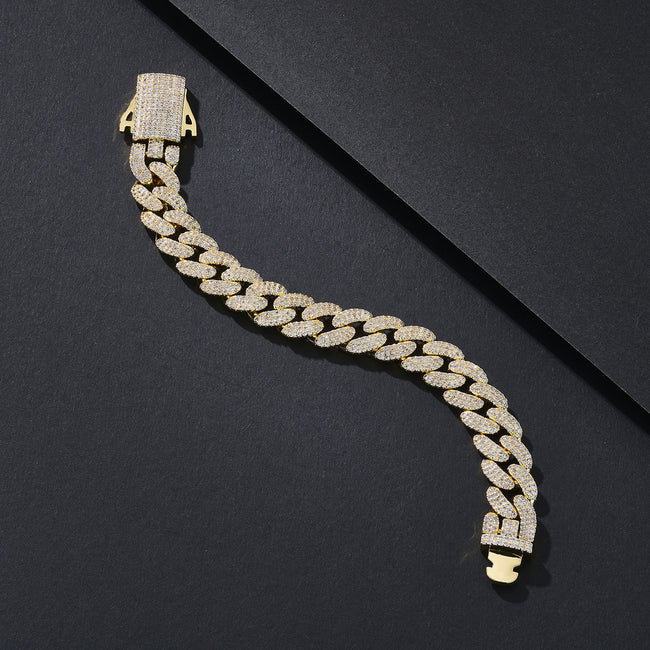 12mm Heavy-Weight Iced Miami Cuban Bracelet Main Image