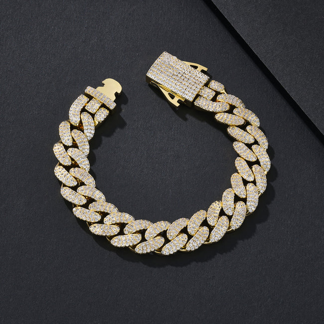 12mm Heavy-Weight Iced Miami Cuban Bracelet Hover Image