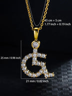 3D Wheelchair Figure Pendant
