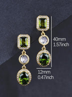 Emerald Green CZ Stud Earrings